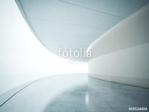 Bright open plan interior with wide luminous screen, Premium Kollekció