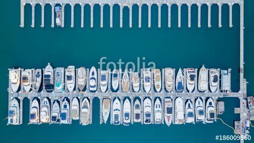 Yacht kikötő (légifelvétel), Premium Kollekció