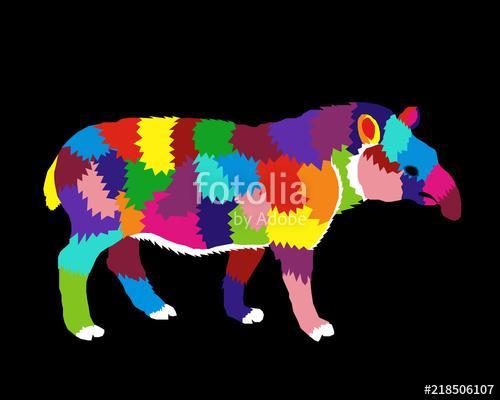 Colorful Animal Pop Art Poster Illustration Graphic Design, Premium Kollekció