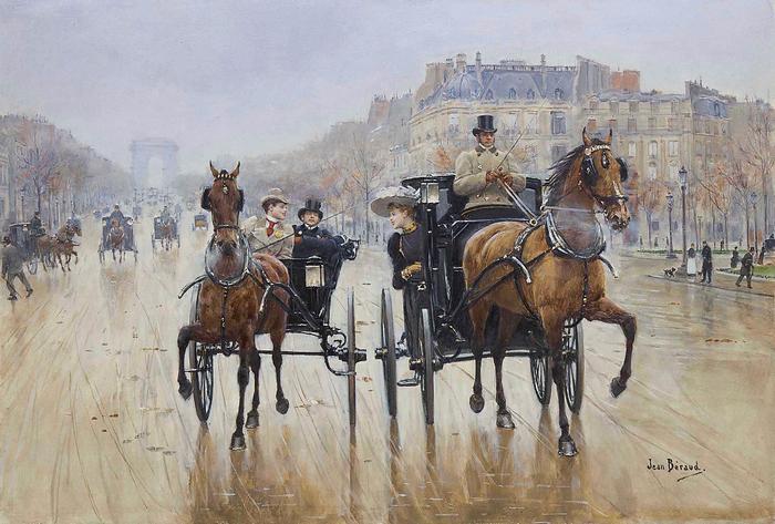 Champs Elysees körforgalom, Jean Béraud