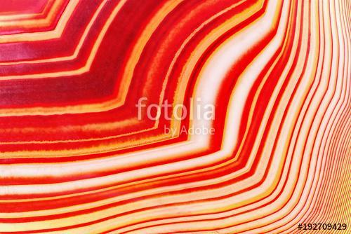 Amazing Banded Red Agate Crystal cross section as a background. Natural light translucent agate crystal surface,  Colorful abstr, Premium Kollekció