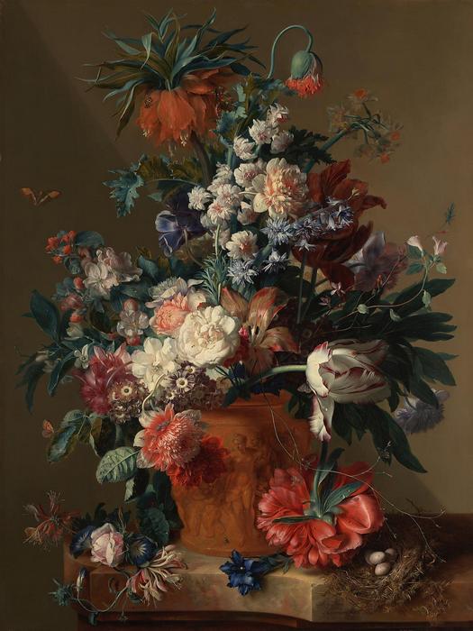 Virágcsokor vázában, Jan van Huysum