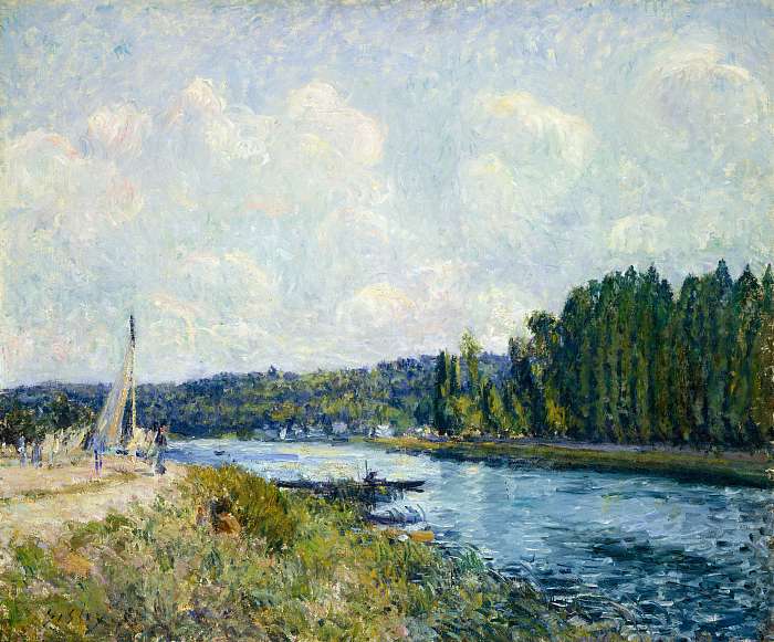 Az Oise folyó partján, Alfred Sisley