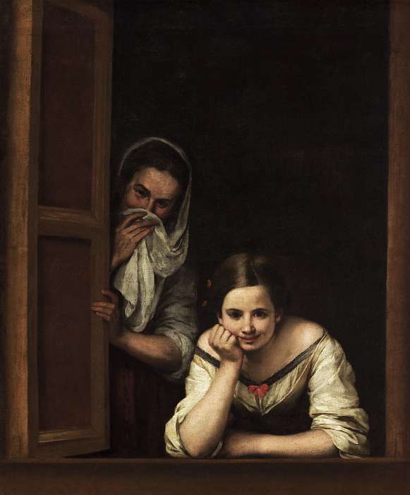 Lányok az ablakban (színverzió 1), Bartolomé Esteban Murillo