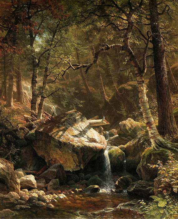 Hegyi patak (színverzió 1), Albert Bierstadt