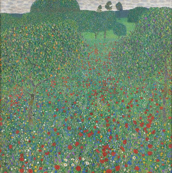 Virágzó pipacsok (1907), Gustav Klimt