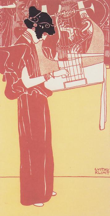 Zene - litográfia (1901), Gustav Klimt