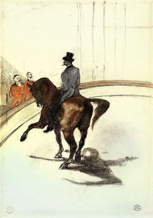 Lovas a körben (színverzió 1), Henri de Toulouse Lautrec