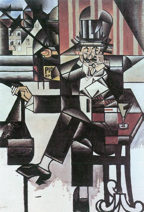 Férfi egy kávézóban, Juan Gris