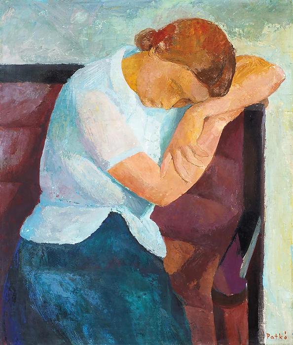 Pihenő nő portréja, Patkó Károly