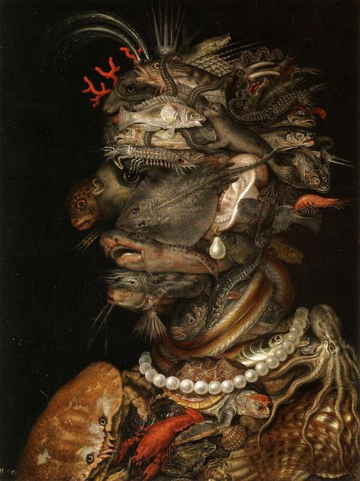 Víz, allegorikus portré, Giuseppe Arcimboldo