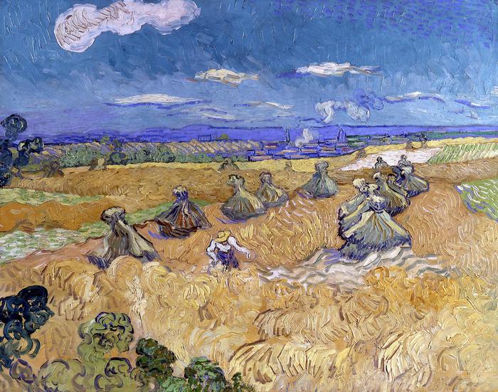 Búzamező aratóval, Vincent Van Gogh