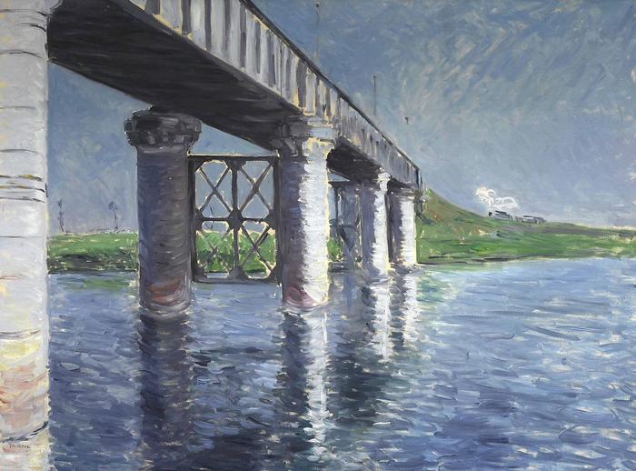 A Szajna és a vasúti híd Argenteuil-nél, Gustave Caillebotte