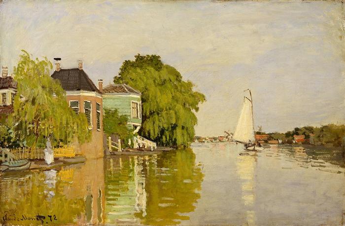 Házak az Achterzaan folyónál, Claude Monet