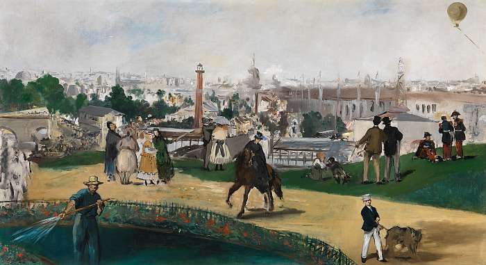 Kilátás a párizsi világkiállításra, Edouard Manet