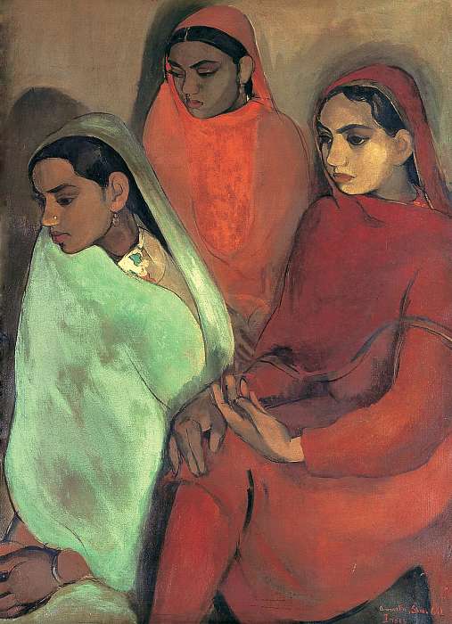 Három lány (csoportban), Amrita Sher-Gil