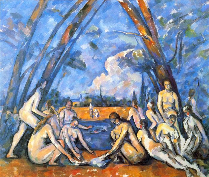 Fürdőzők 2., Paul Cézanne