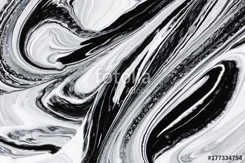 abstract background, white and black mineral oil paint on water, Premium Kollekció