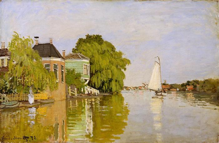 Házak az Achterzaan folyónál (Színverzió 1.), Claude Monet