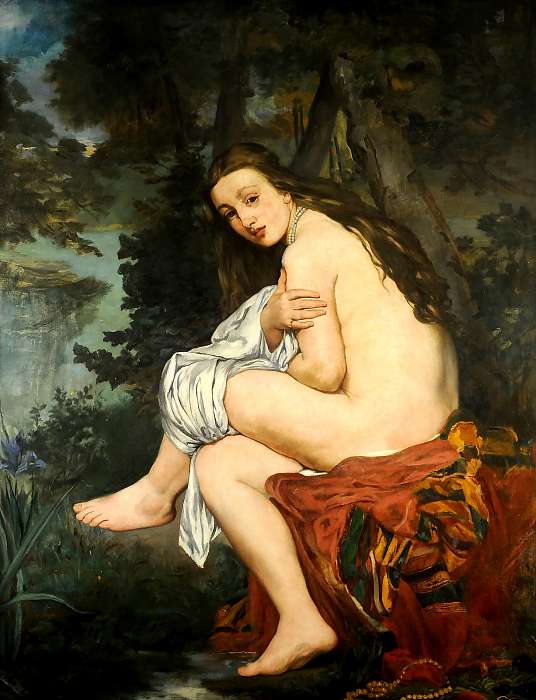 Meglepett nimfa (1861, színverzió), Edouard Manet