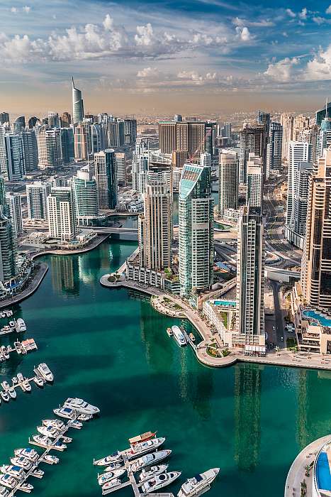 Dubai kikötő a levegőből, 