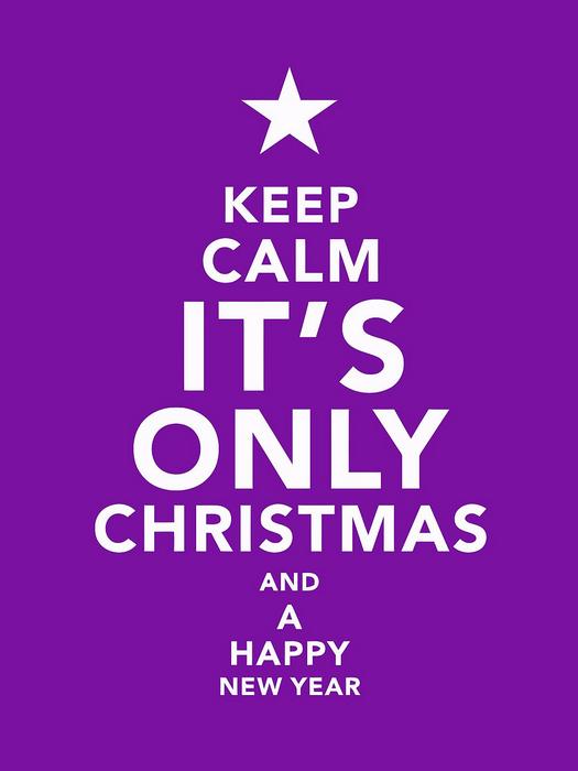 Keep Calm - It's Only Chrismtas and a Happy New Year, 