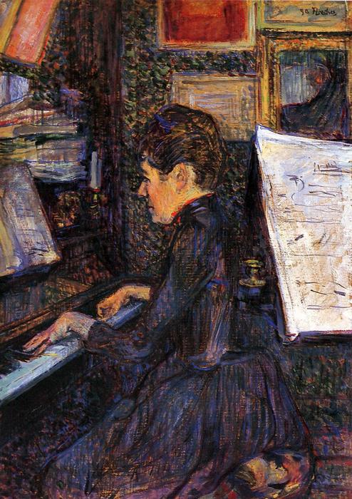 Lady Dihau zongorázik, Henri de Toulouse Lautrec