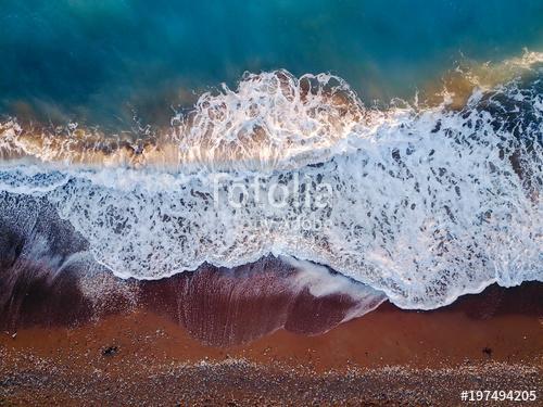 Top photo view from flying drone of azure coral sea landscape wi, Premium Kollekció