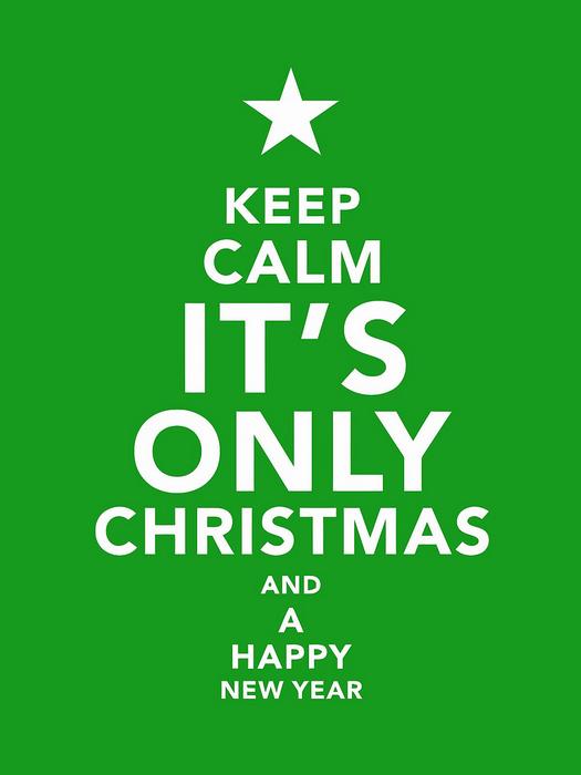 Keep Calm - It's Only Chrismtas and a Happy New Year, 