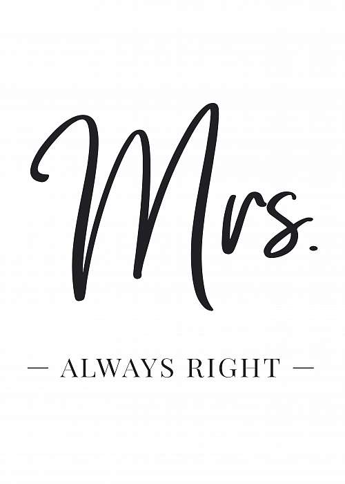 Mrs. always Right - dupla kép, 