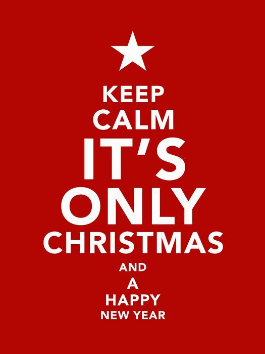 Keep Calm - It's Only Chrismtas and a Happy New Year, 