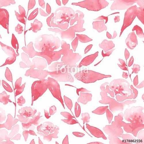 Floral seamless pattern 5. Watercolor background with flowers an, Premium Kollekció