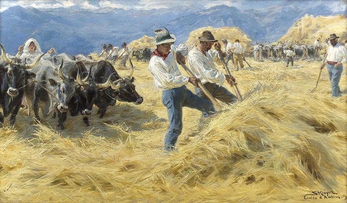 Tærskning i Abruzzerne, Peder Severin Kroyer