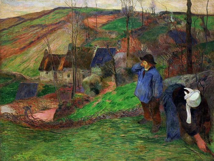 Bretoni tájkép - Színverzió 1., Paul Gauguin