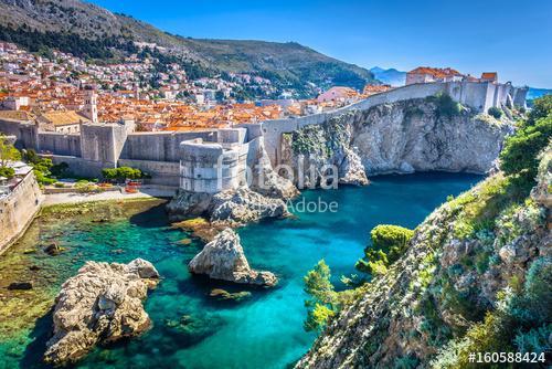 Dubrovnik landscape. / Aerial view at famous european travel destination in Croatia, Dubrovnik old town., Premium Kollekció