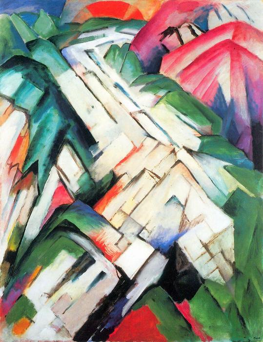 Tájkép hegyekkel, Franz Marc