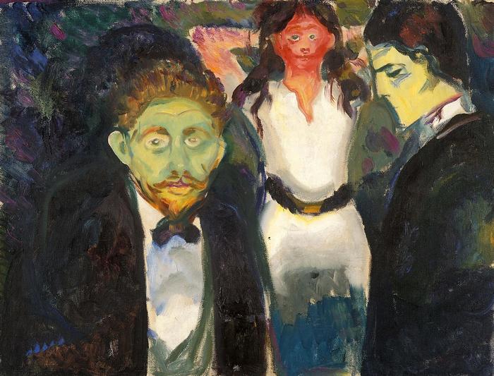 Féltékenység (Edvard Munch) vászonkép óra | Képáruház