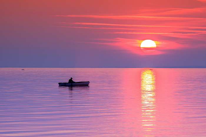 Gyönyörű naplemente a Balaton-ban, Premium Kollekció