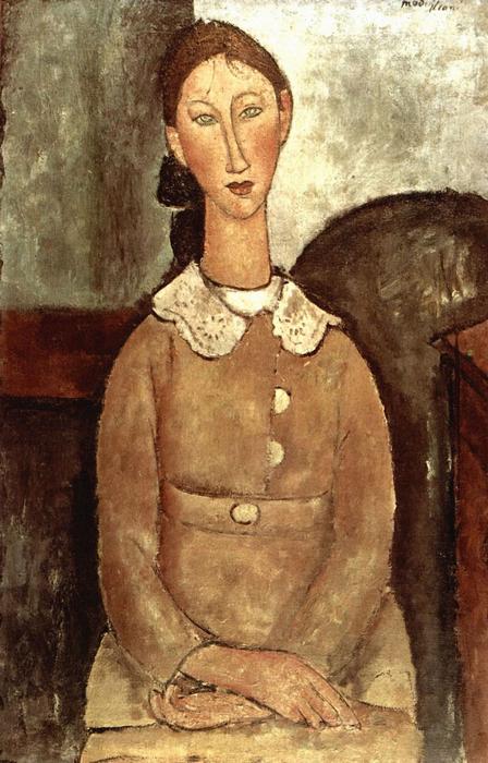 Nő sárga ruhában, Modigliani