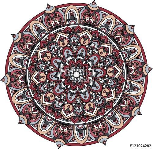 Vector vintage mandala ornament, Premium Kollekció