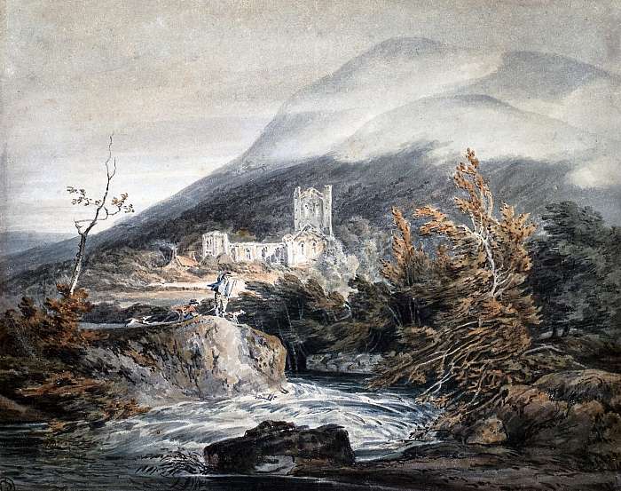 Llanthony apátság,  Monmouthshire (színverzió 1), William Turner