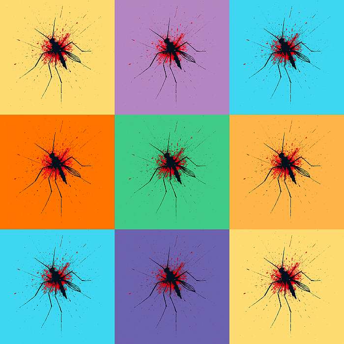 Szúnyog agyoncsapva a falon kollázs (horror színverzió) - Andy Warhol stílusban, Partner Kollekció Szúnyog agyoncsapva a falon kollázs (horror színverzió) - Andy Warhol stílusban, Partner Kollekció