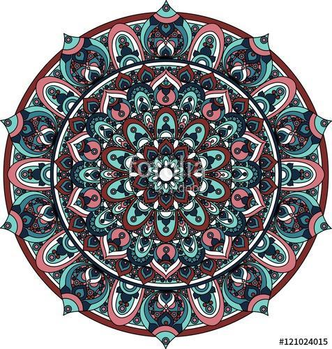 Vector vintage mandala ornament, Premium Kollekció