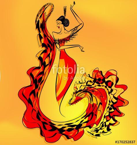 figure of flamenco dancer girl, Premium Kollekció