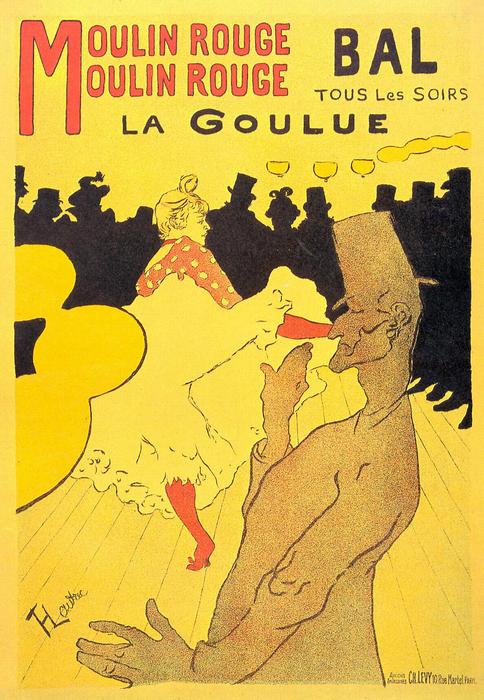 Moulin Rouge Bal la Goulue, Henri de Toulouse Lautrec