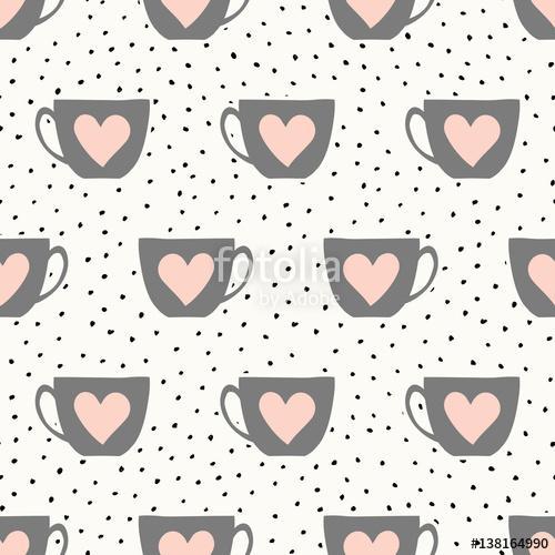 Cute Cups Pattern, Premium Kollekció