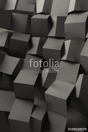 Abstract composition of paper stripes, geometric background, Premium Kollekció
