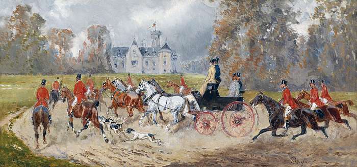 Visszatérés a kastélyba kocsikázás után (Színverzió 1), Alexander von Bensa