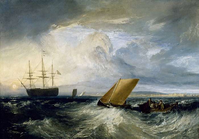 Hullámzó tenger Nore-ból nézve, William Turner