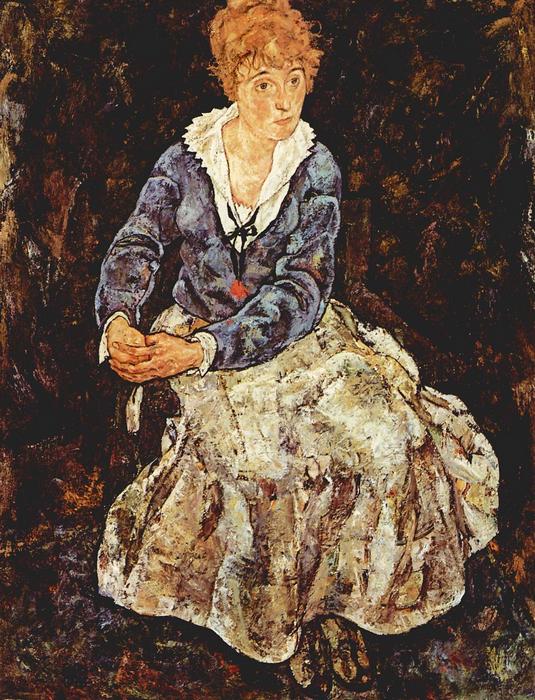 Portré az ülő Edith Schiele-ről, Egon Schiele